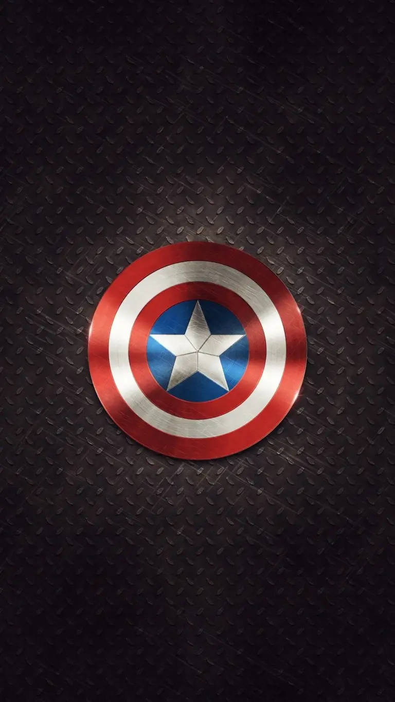 Captain America's shield on a dark textured background